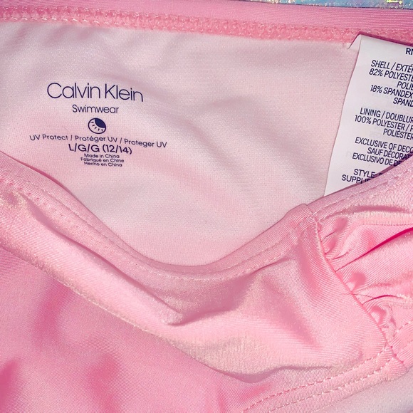 🌸NWT CALVIN KLEIN SWIMSUIT GIRLS 12/14 Lg🌸 - Picture 4 of 12